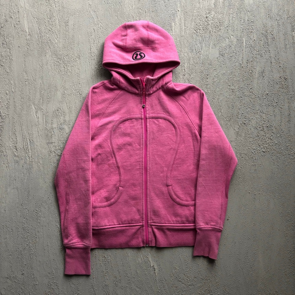 Lululemon Scuba Full Zip Hoodie Women Size 12 Pink sparkly